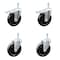 Service Caster 5 Inch SS Hard Rubber Swivel 3/8 Inch Threaded Stem Caster Lock Brake SCC, 2PK SCC-SSTSTTL20S514-HRS-381615-2-S2 - alternate 1